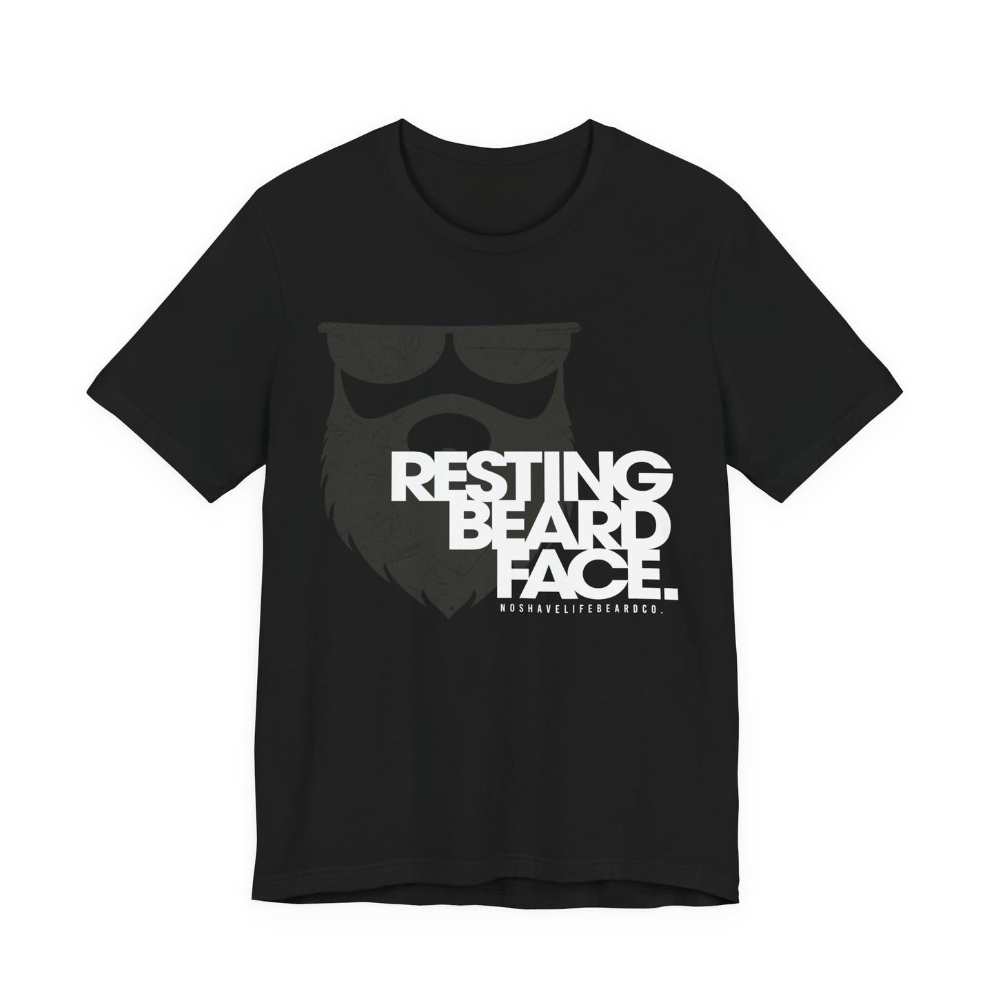 Resting Beard Face Black T-Shirt