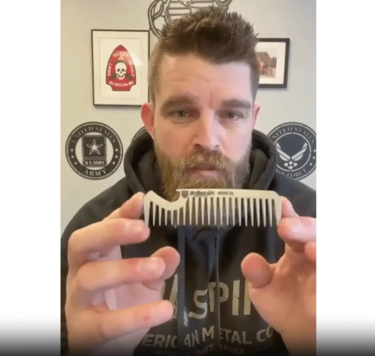 No Shave Life s Titanium Beard Comb with Built In Beer Bottle Opener