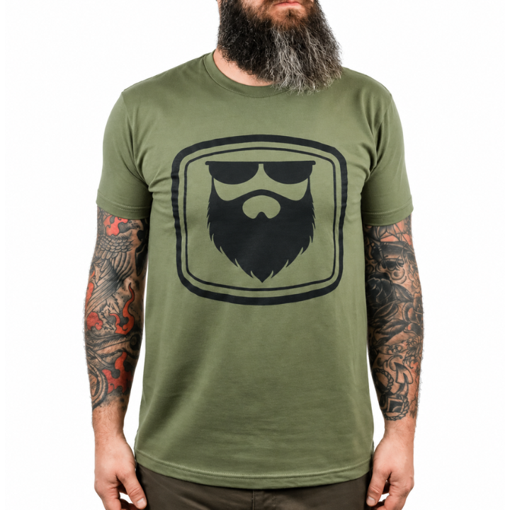 The OG Beard 2.0 Army Green Men's T-Shirt