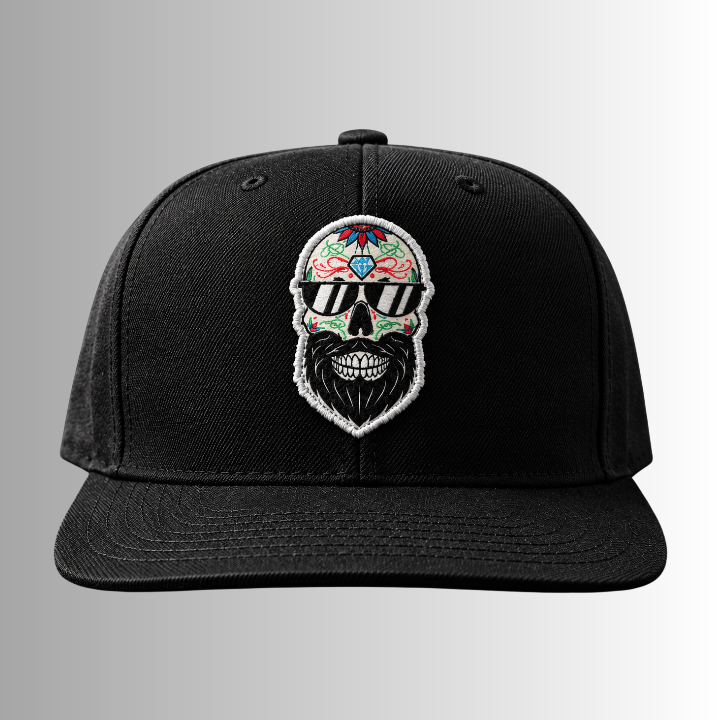 Sugar Skull "Calavera" Black Baseball Cap