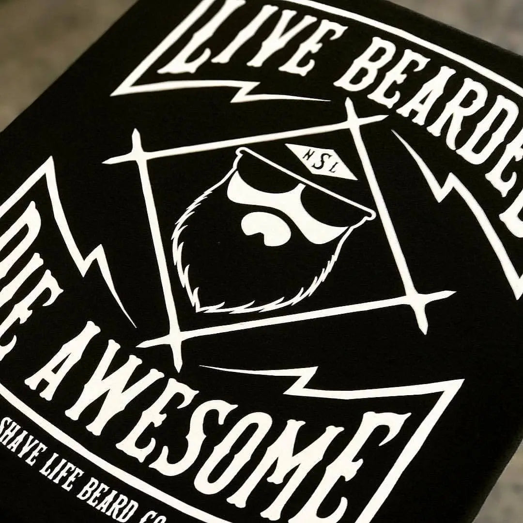Live Bearded Die Awesome Men's T-Shirt|T-Shirt