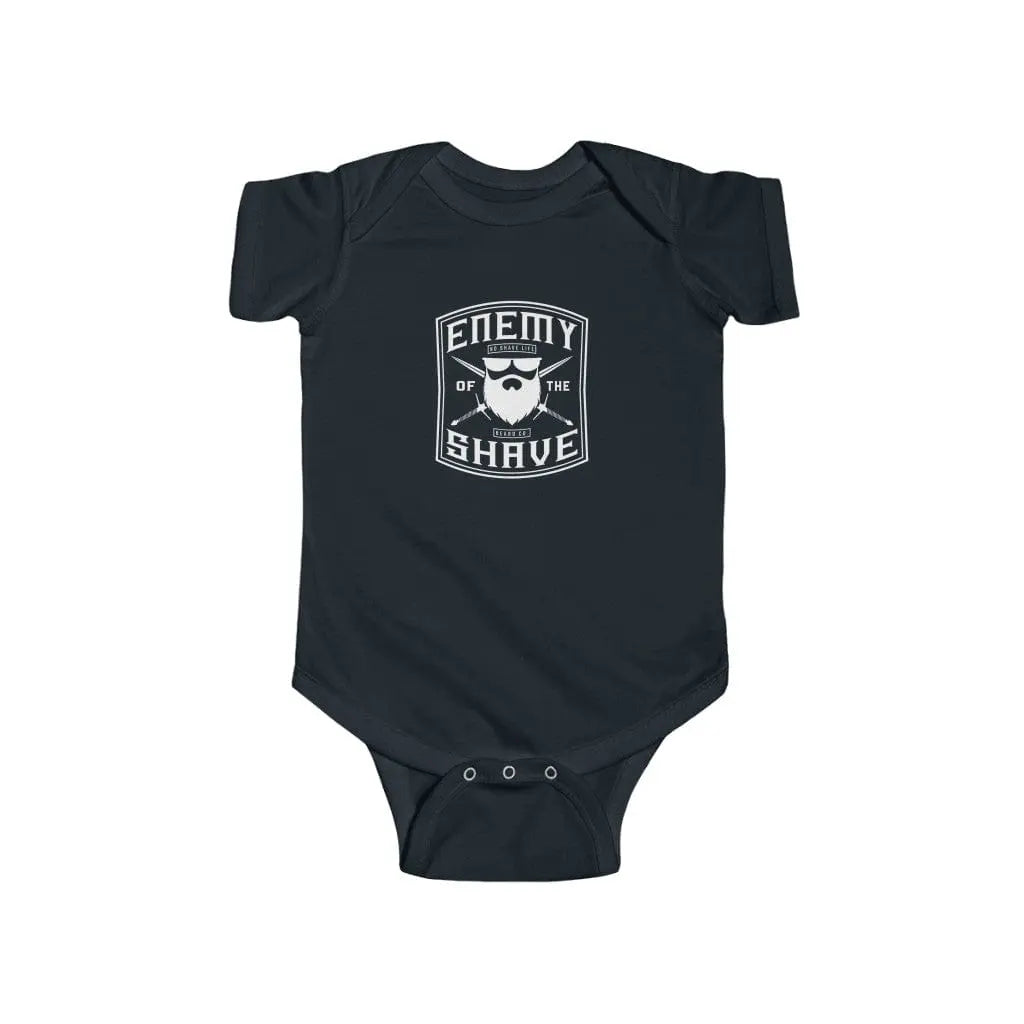 ENEMY OF THE SHAVE Black Baby Infant Bodysuit Onesie|Baby Onesie