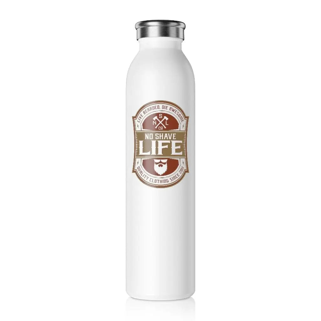 Live Bearded Die Awesome Slim Water Bottle|Tumblers