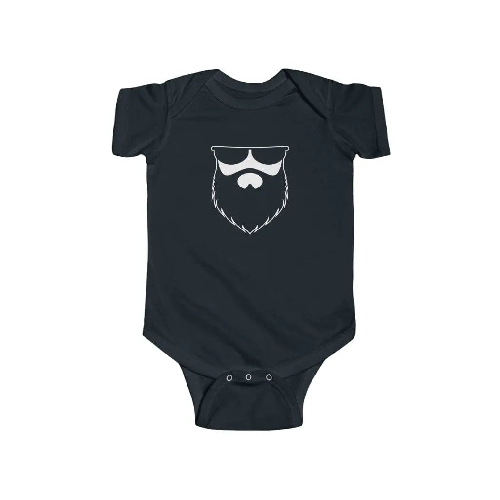 OG No Shave Life Beard Black Baby Infant Bodysuit Onesie|Baby Onesie