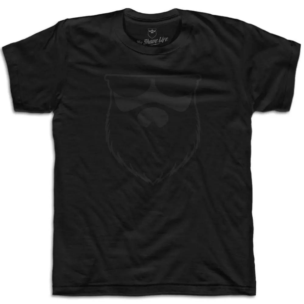 OG No Shave Life Beard Black X Black T-Shirt|T-Shirt