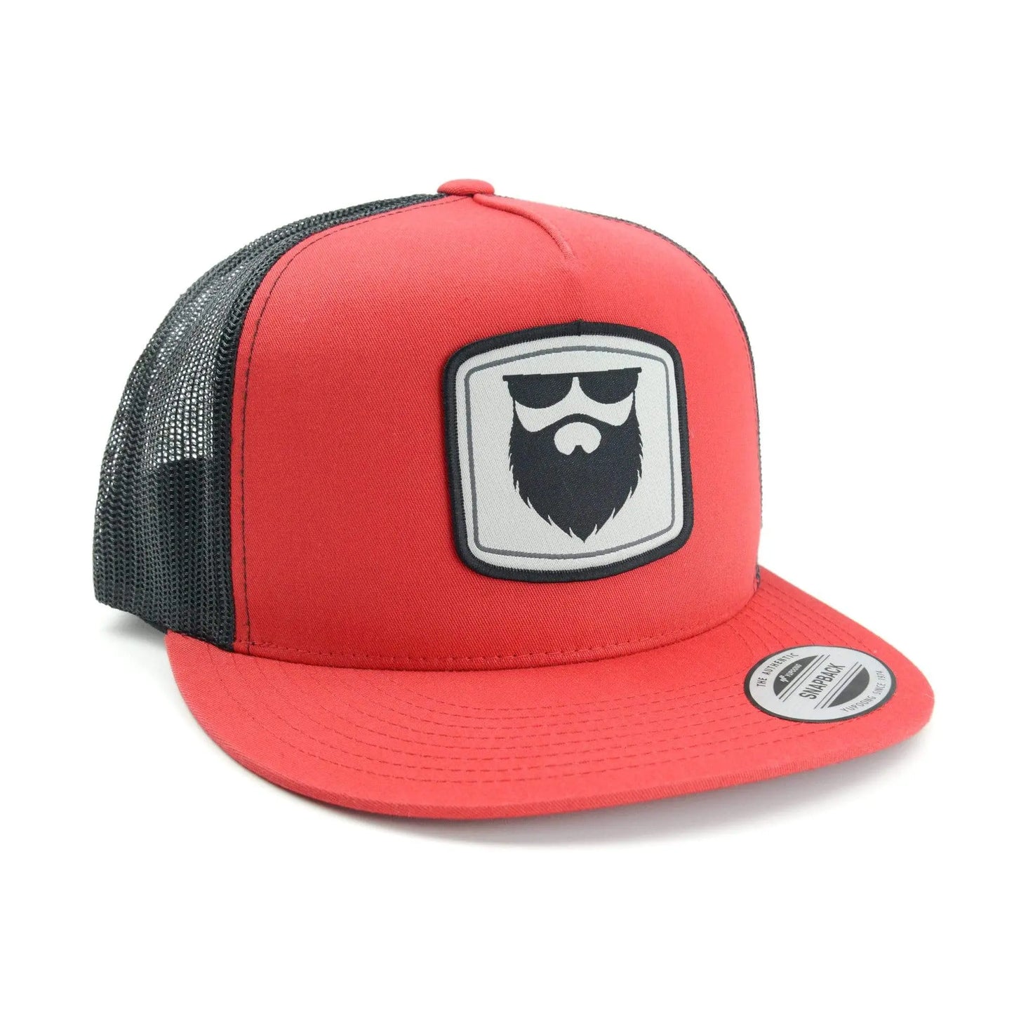 Beard Gear Mesh Trucker Snapback - Red/Black|Hat