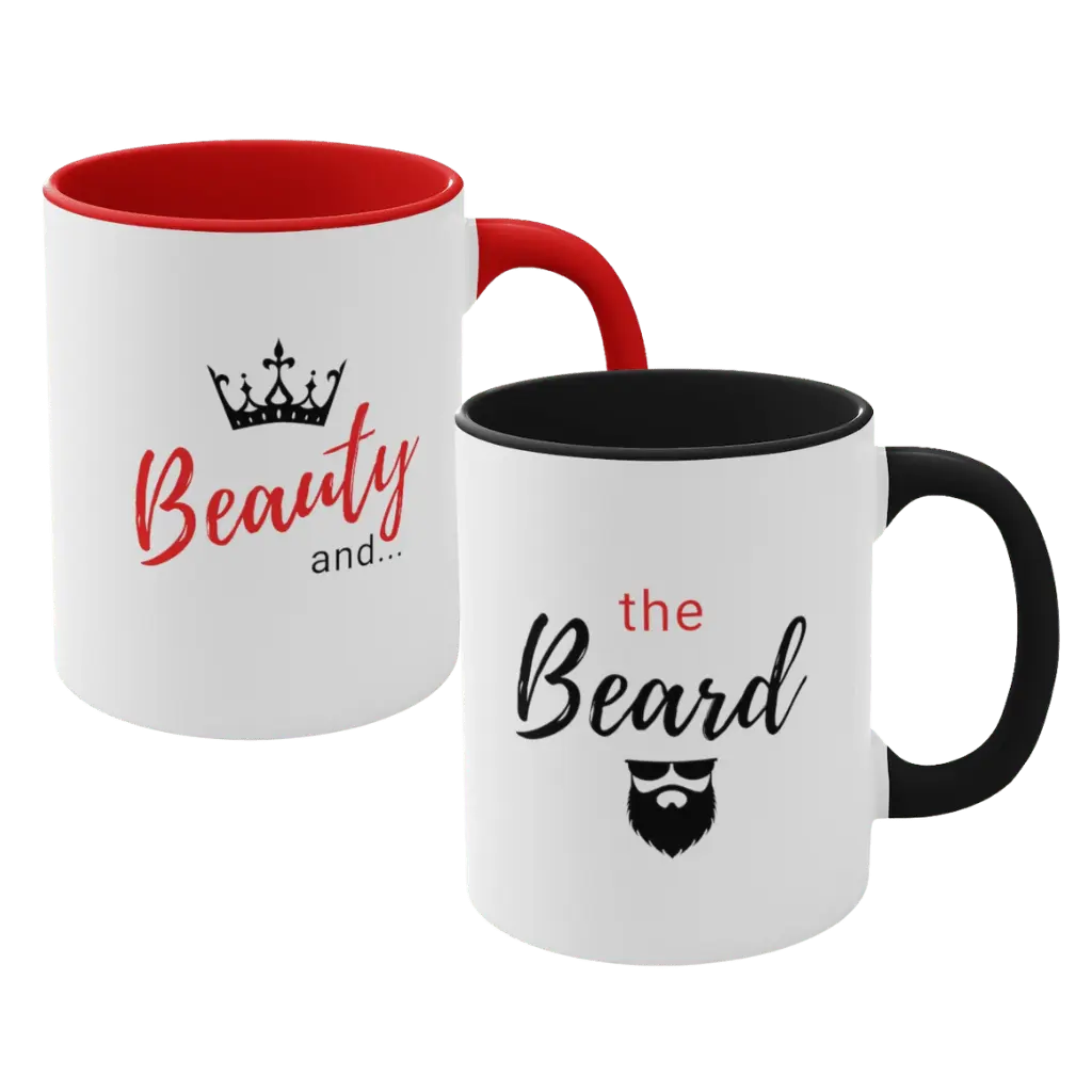 Beauty and the Beard Couple Mug|Couple Mugs