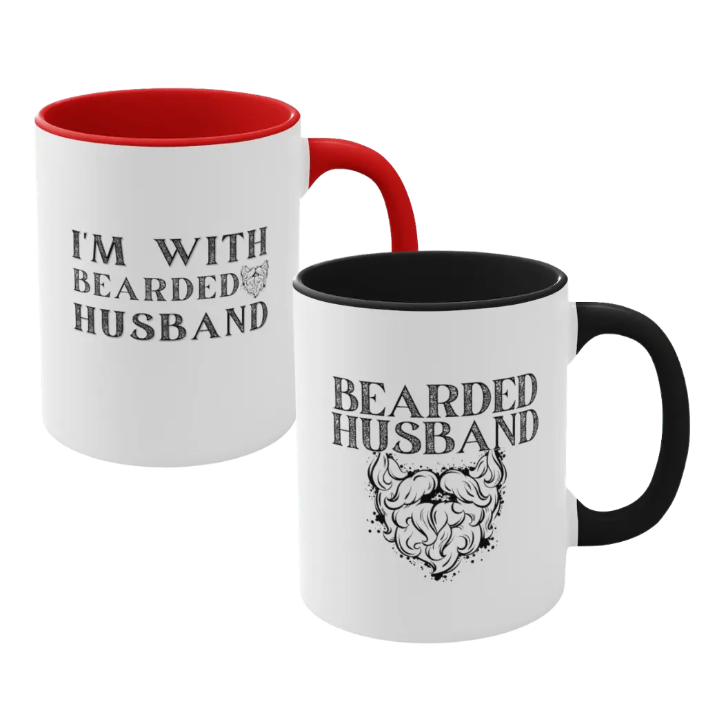 I'm With Bearded Husband/Bearded Husband Couple Mug|Couple Mugs