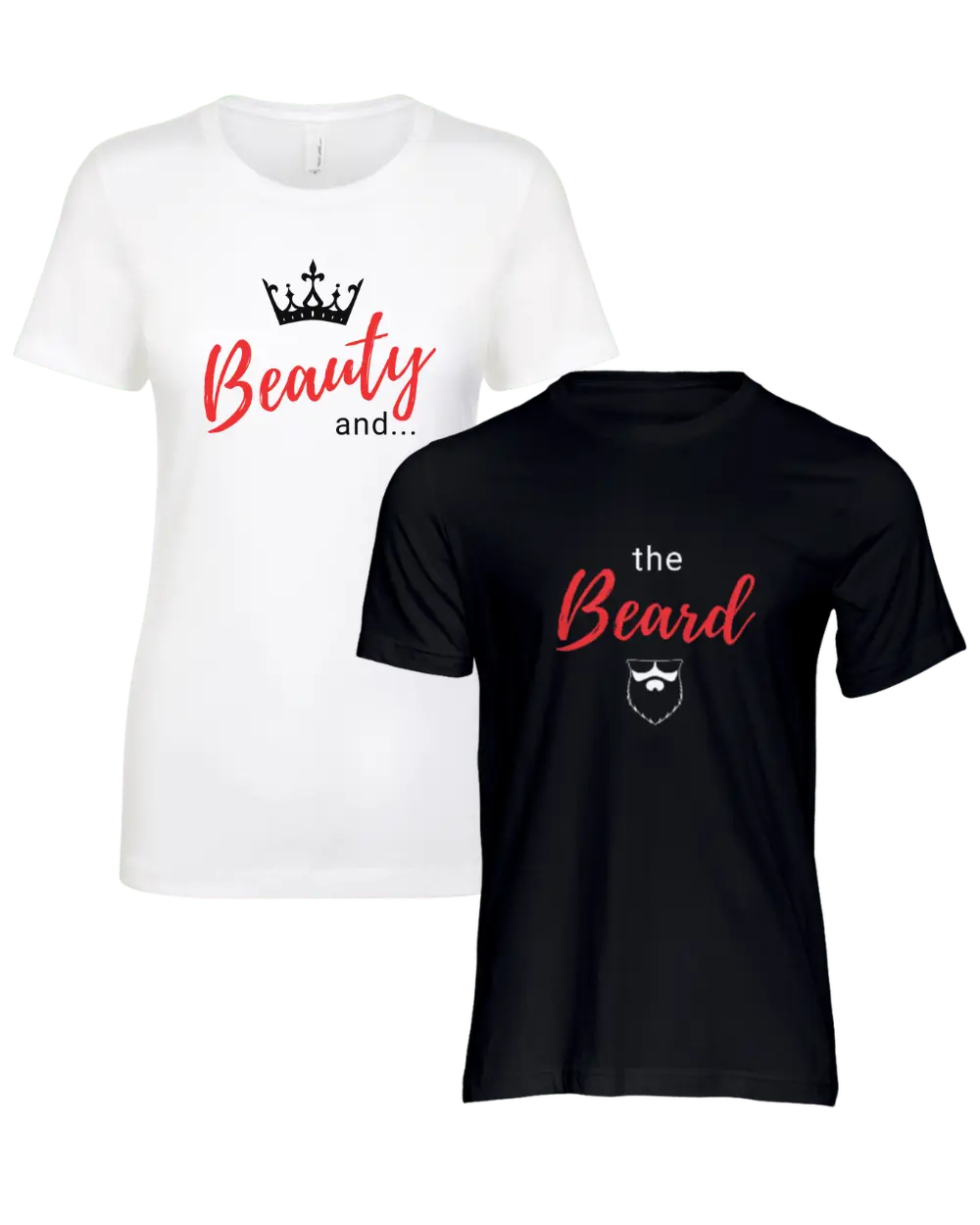 Beauty and the Beard Couple T-Shirt|Couple T-shirt