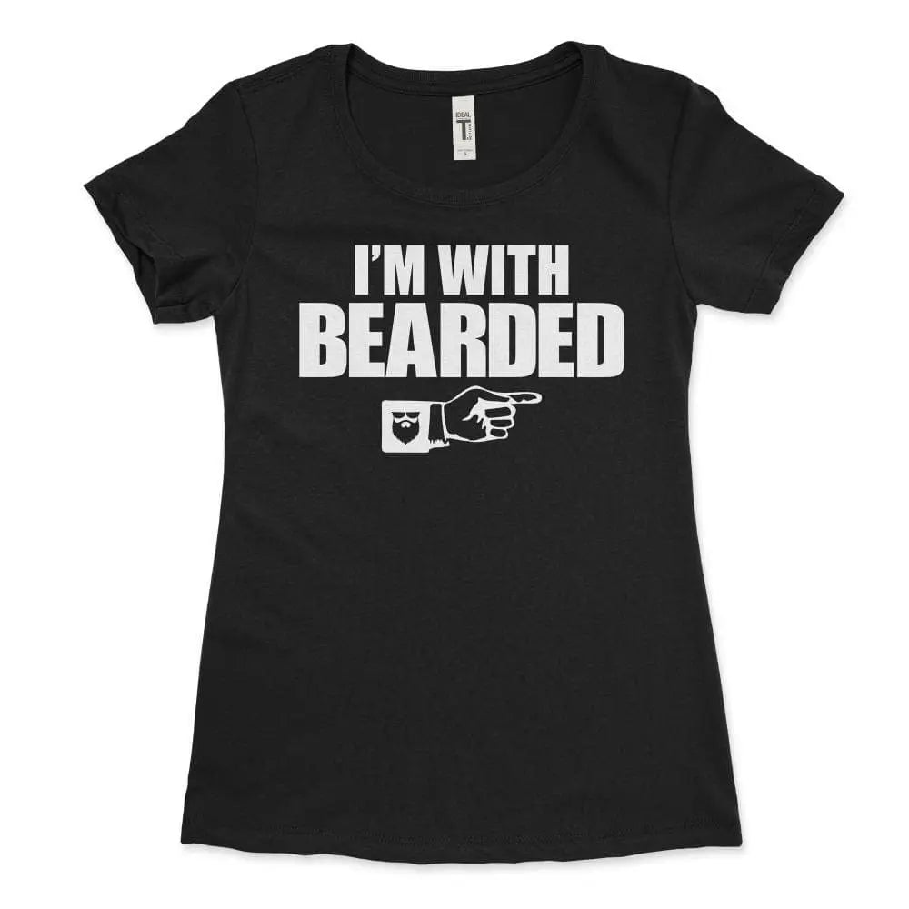 I'm With Bearded Women's T-Shirt|Womens T-Shirt