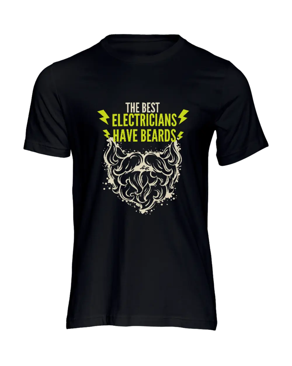 Bearded Electrician Black Men's T-Shirt|T-Shirt
