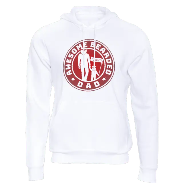 Awesome Bearded Dad White Men's Hoodie|Hoodie