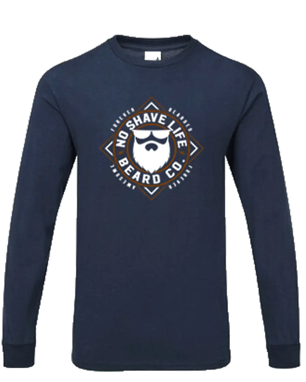 Forever Bearded NSL Navy Blue Long Sleeve Shirt|Long Sleeve Shirt