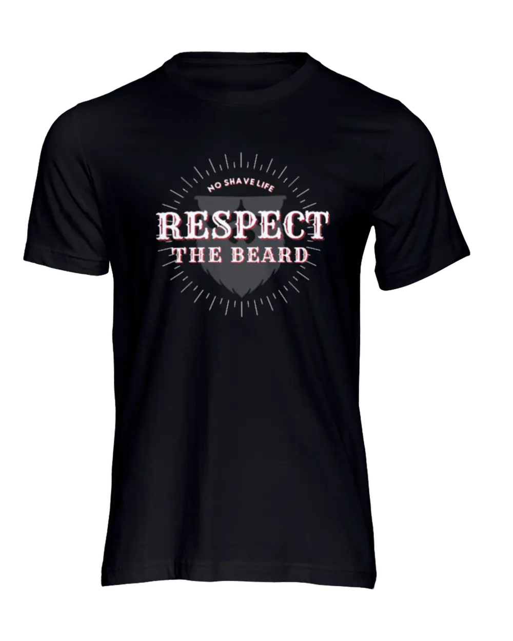 Respect the Beard Black Men's T-Shirt|T-Shirt