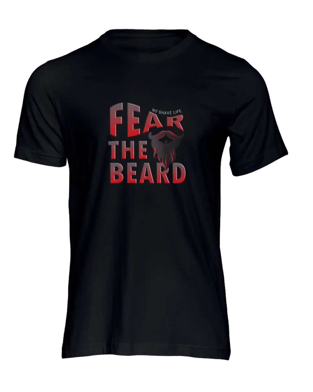 Fear the Beard Black Men's T-Shirt|T-Shirt
