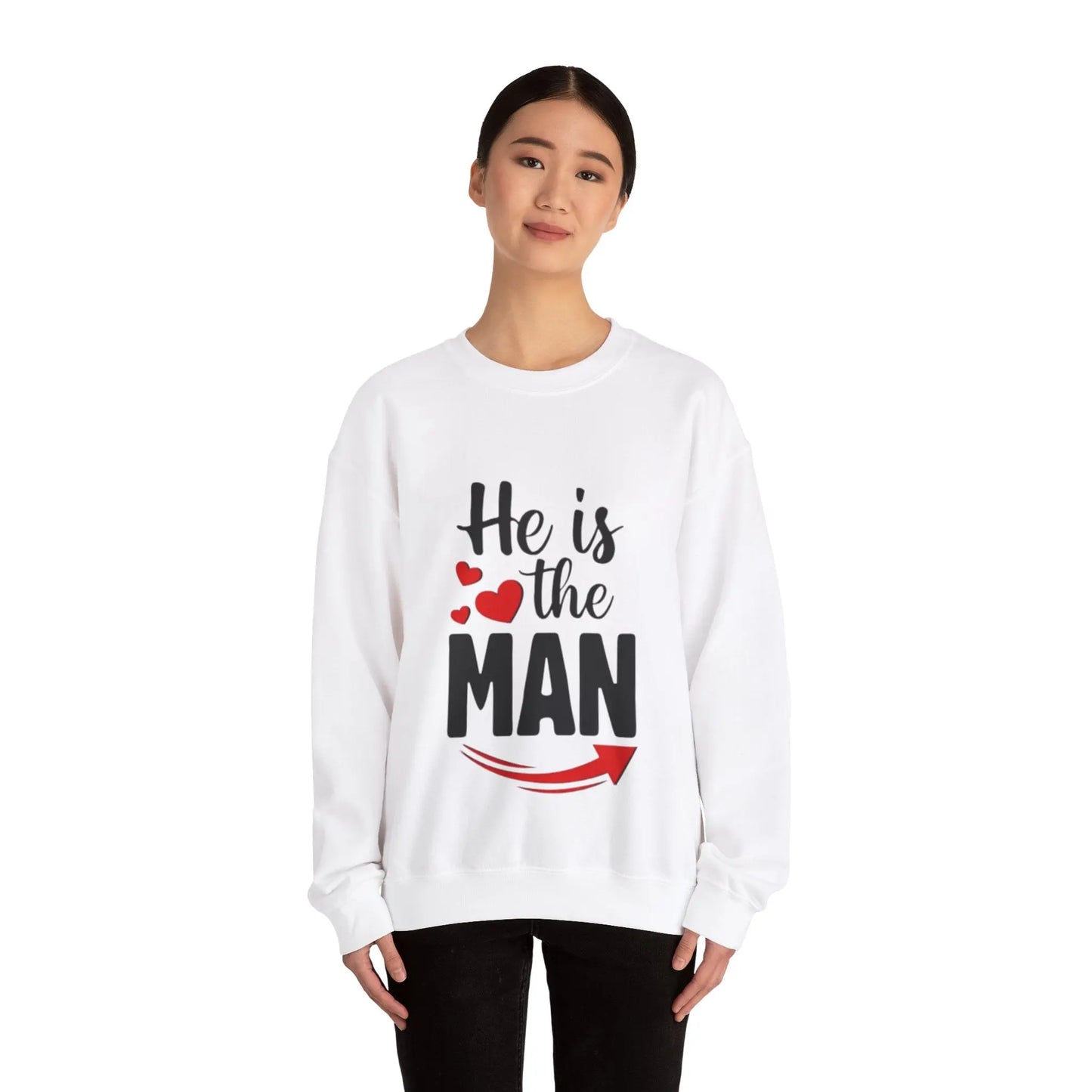 He Is The Man Crewneck Sweatshirt Printify