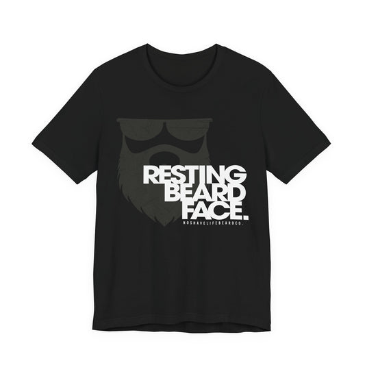 Resting Beard Face Black T-Shirt