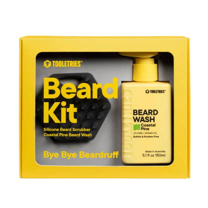 Beard Wash Kit – Coastal Pine Beard Wash & Scrubber