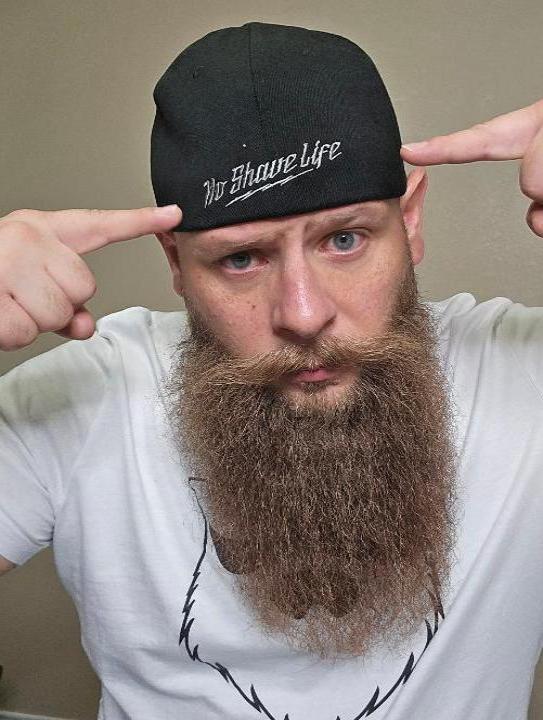 OG Beard Logo Stretch Fit Hat Heather Grey/Black-No Shave Life Beard C