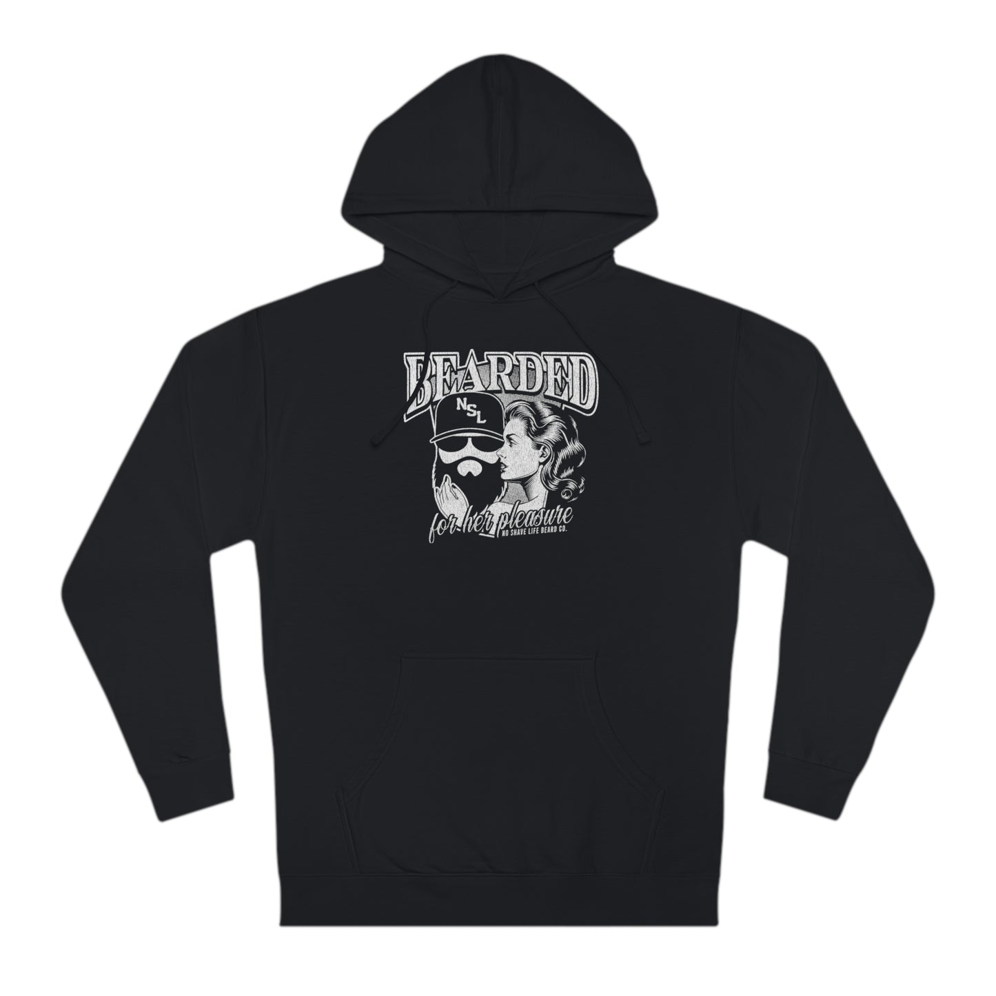 Bearded for Her Pleasure Black Hoodie