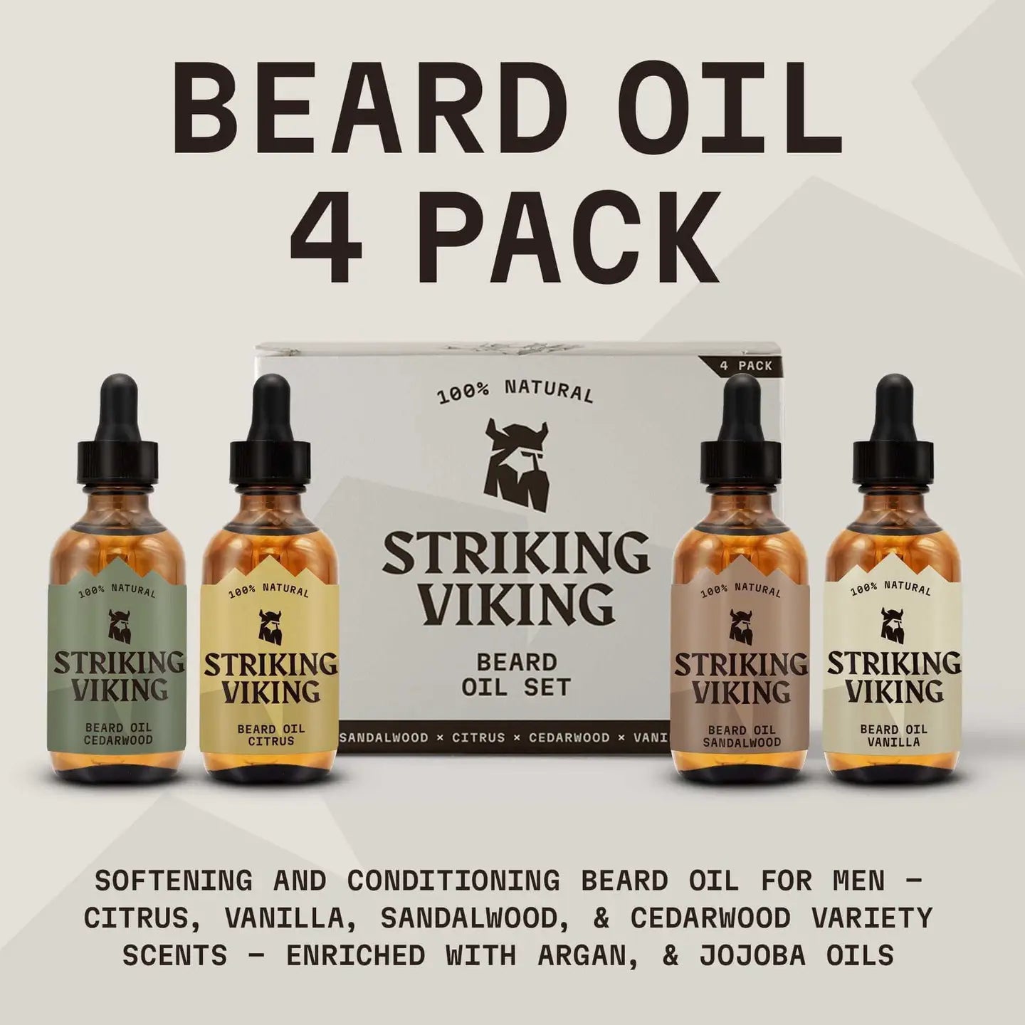 Striking Viking Beard Oil - 4 Pack Set