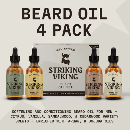 Striking Viking Beard Oil - 4 Pack Set