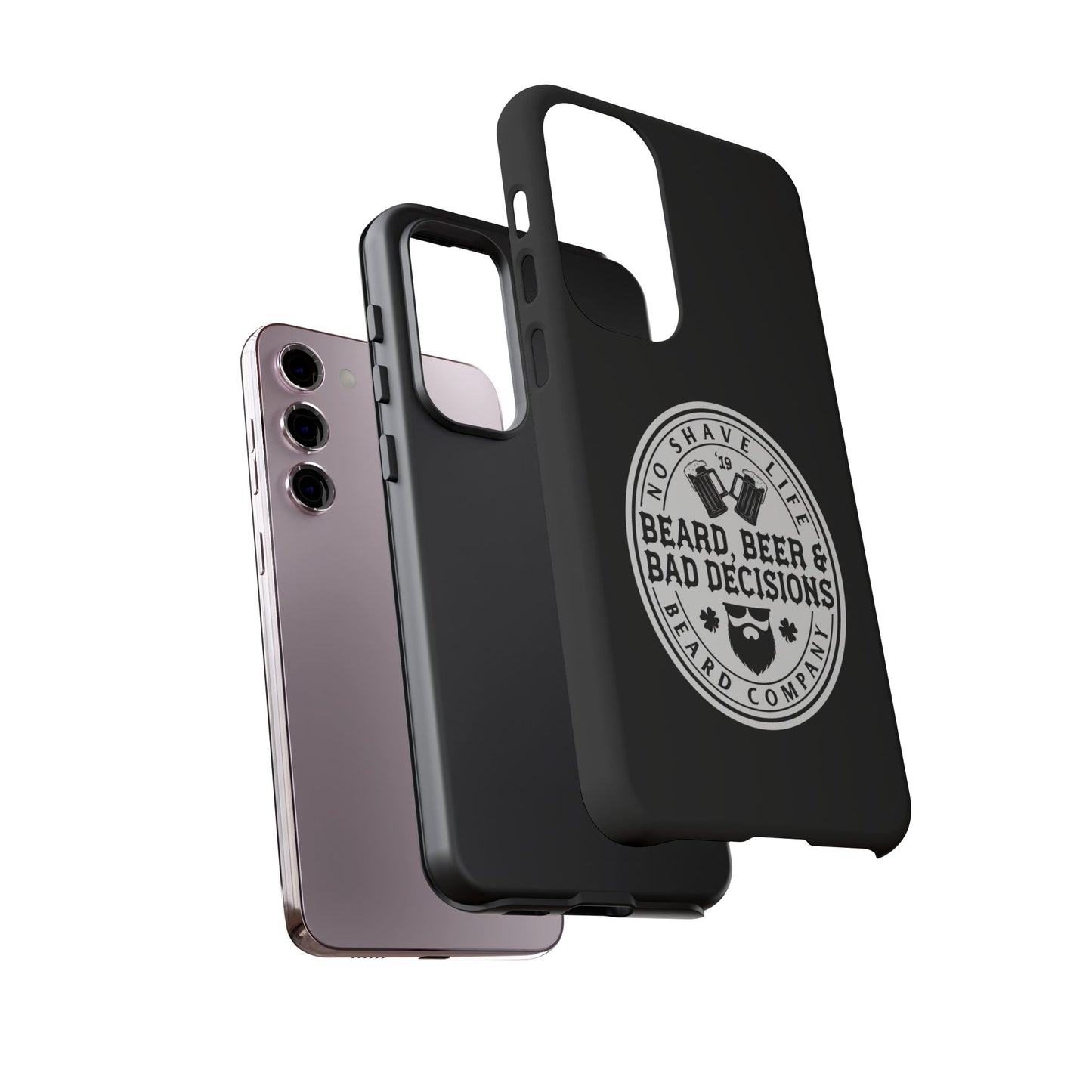 Beard, Beer & Bad Decisions Hard Phone Case