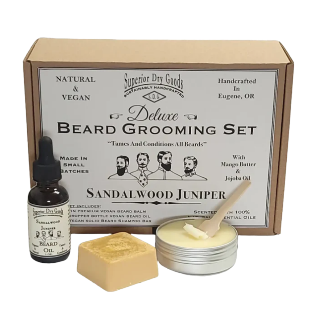 Handcrafted Deluxe Beard Set - Sandalwood