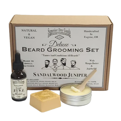 Handcrafted Deluxe Beard Set - Sandalwood