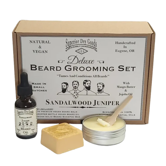 Handcrafted Deluxe Beard Set - Sandalwood