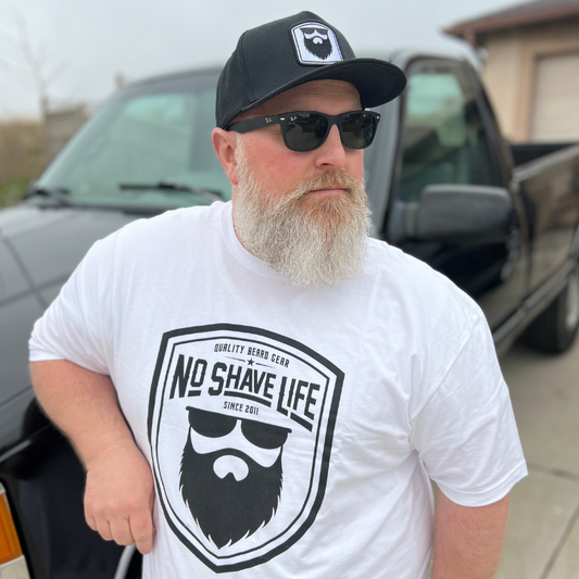 Beard Gear Shield White Men's T-Shirt