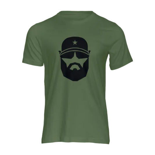 Tactical Bearded Man Military Green Men's T-Shirt|T-Shirt