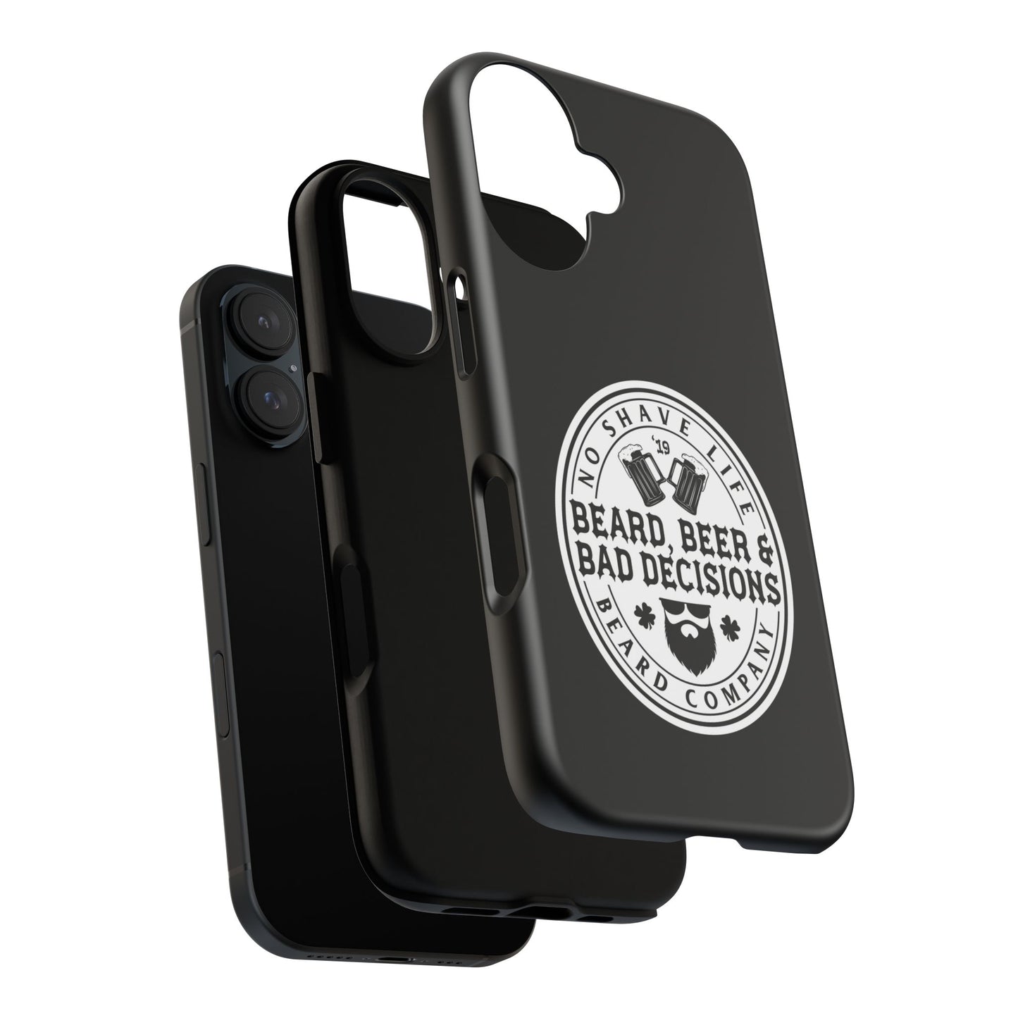 Beard, Beer & Bad Decisions Hard Phone Case