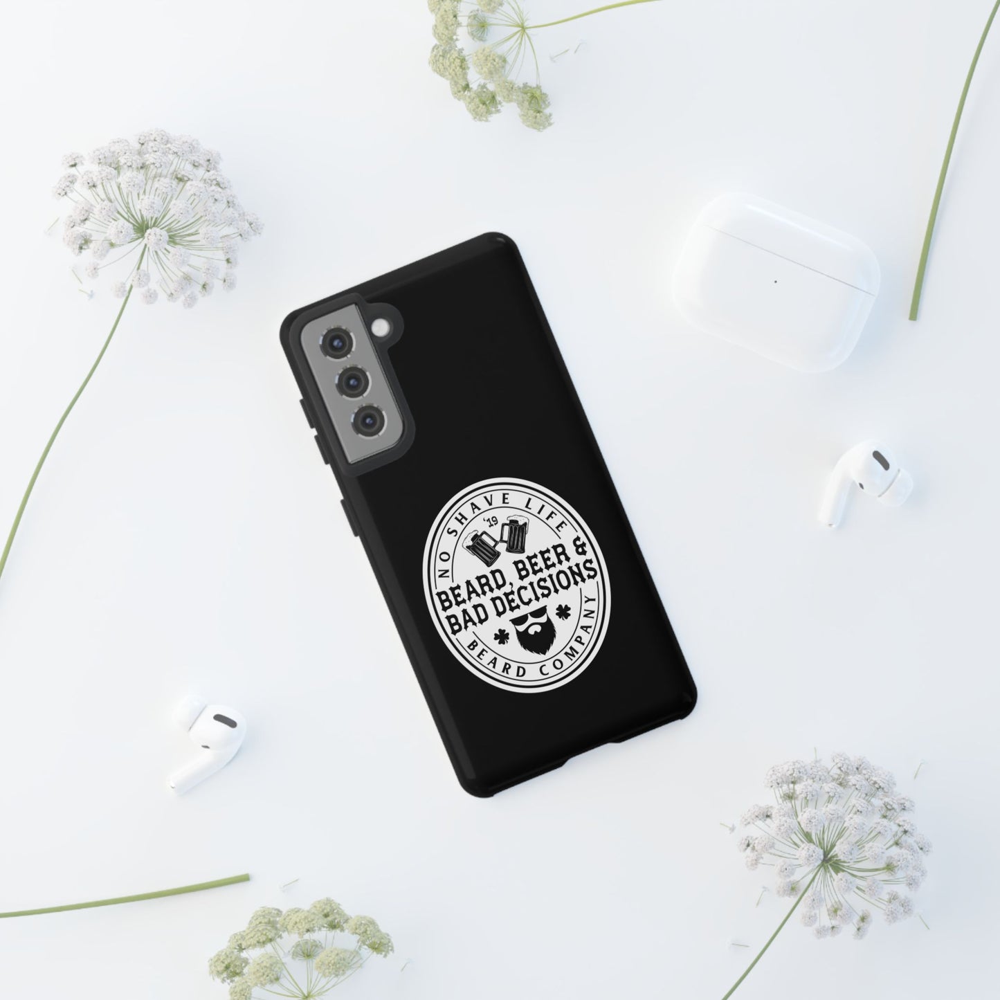 Beard, Beer & Bad Decisions Hard Phone Case