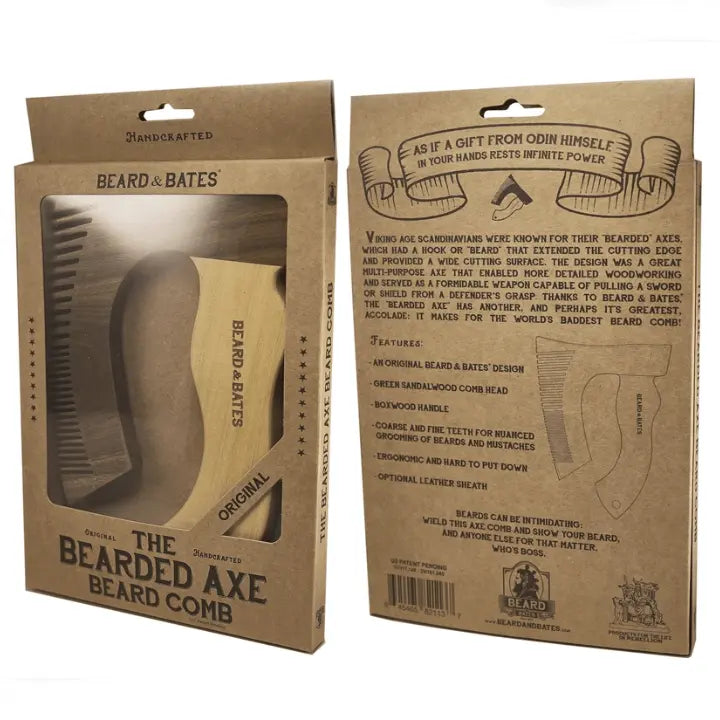 The Bearded Axe Beard Comb - Original Beard & Bates