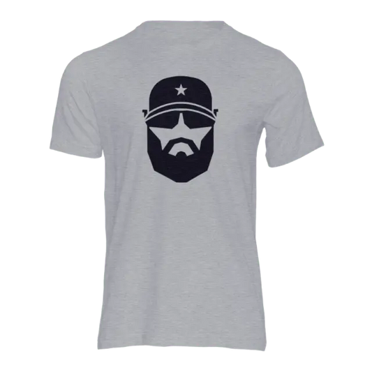 Tactical Bearded Man Heather Grey Men's T-Shirt|T-Shirt