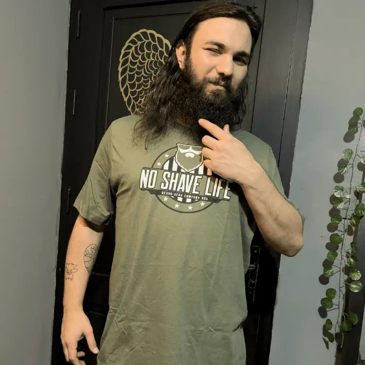 BEARD NATION Army Green Men's T-Shirt|T-Shirt