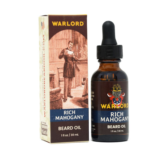 Warlord Rich Mahogany Beard Oil 1oz.