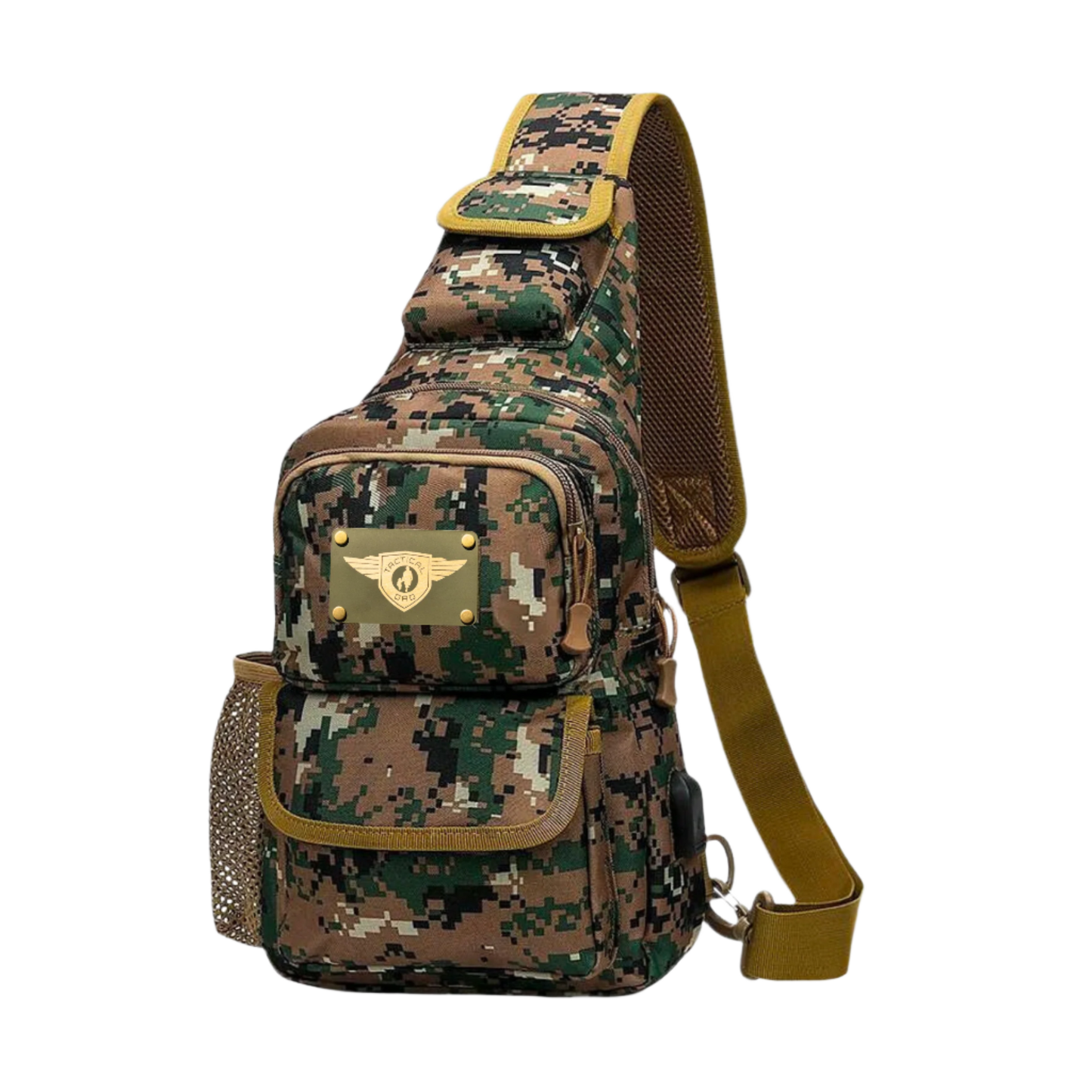 Tactical Multipurpose Military Pattern Sling Bag Bottle Hold