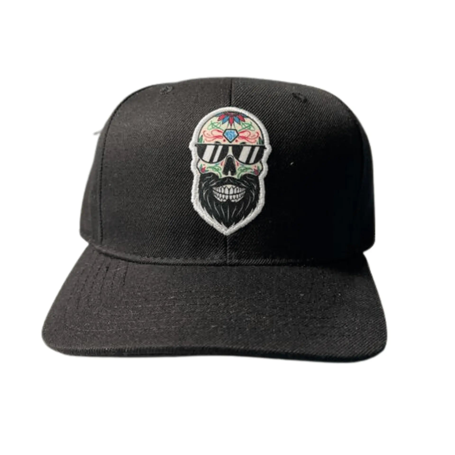 Sugar skull top baseball cap