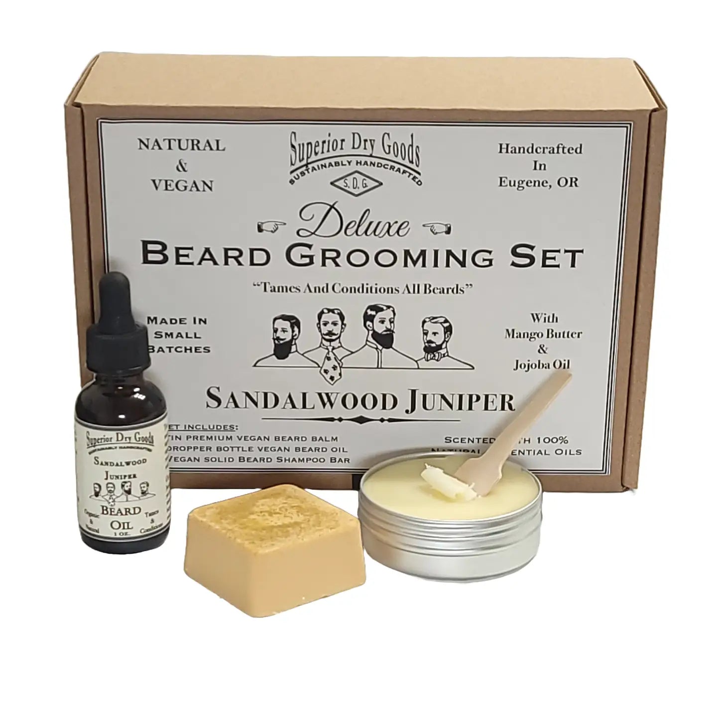 Handcrafted Deluxe Beard Set - Sandalwood