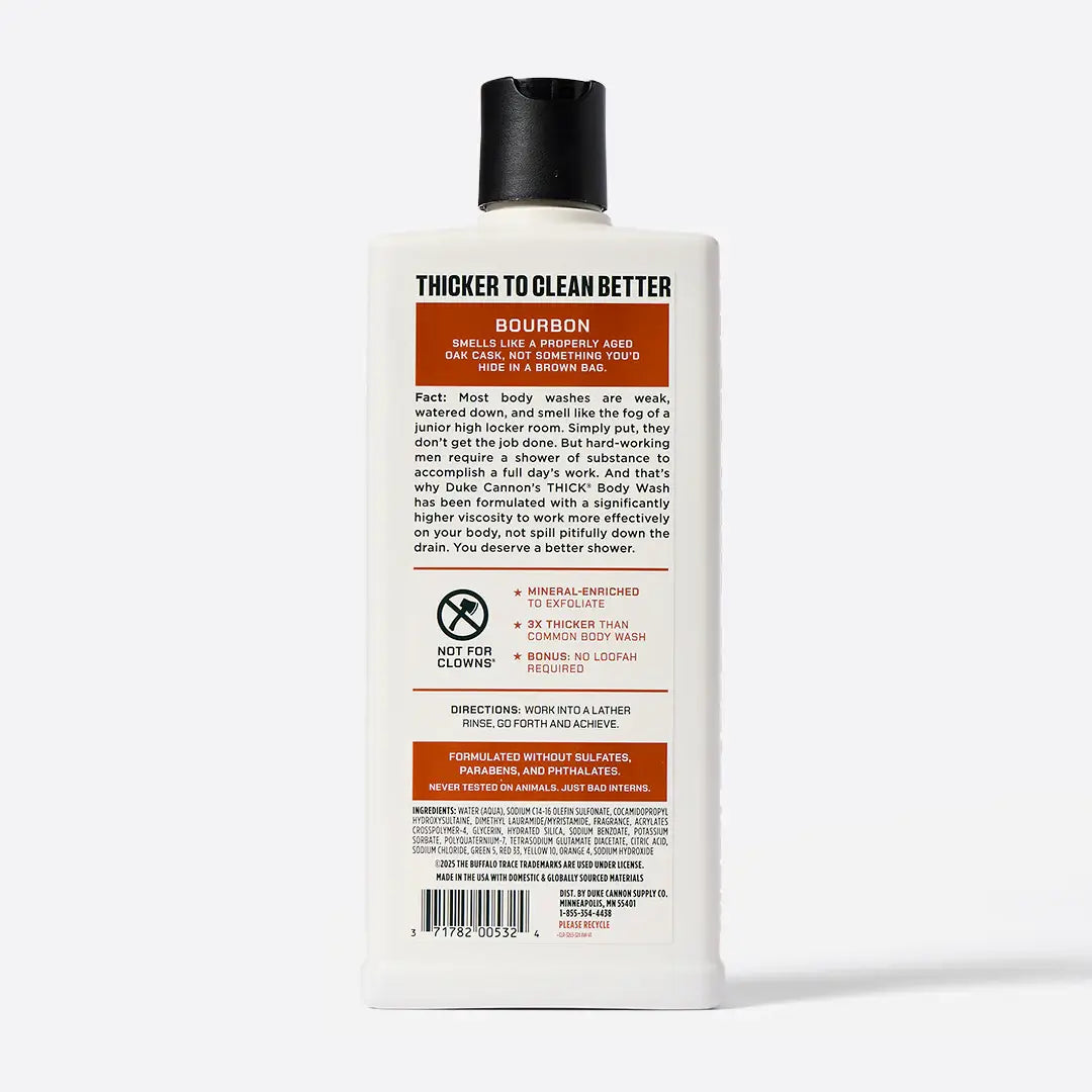 Thick Body Wash Bourbon 18oz
