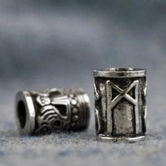 TWIN PACK Rune Beard Bead Pair Handmade in Scotland|Beads