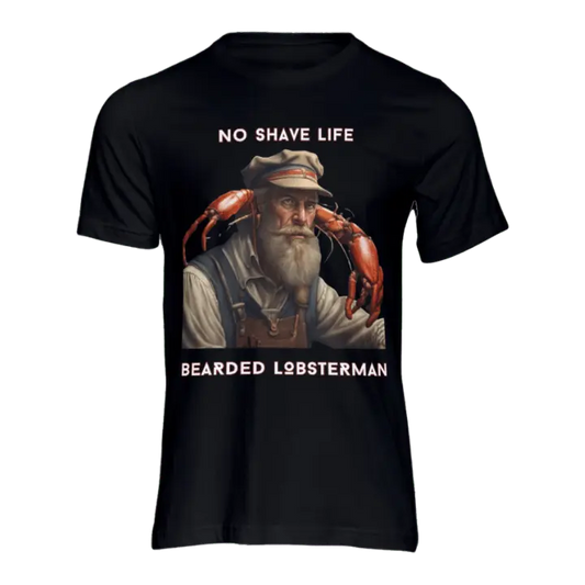 Bearded Lobsterman Black T-Shirt|T-Shirt