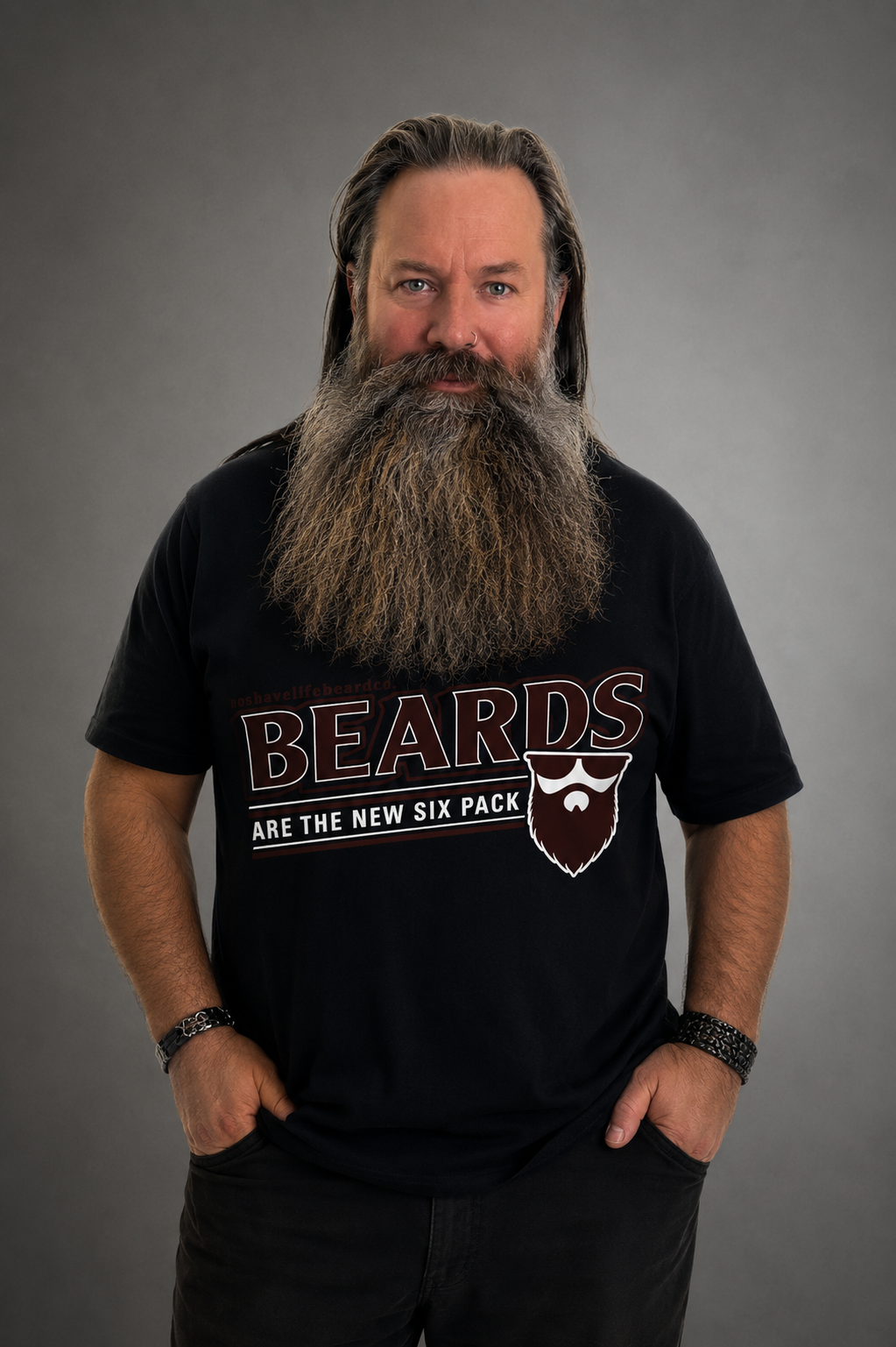 Beards Are the New Six Pack Black T-Shirt