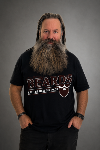 Beards Are the New Six Pack Black T-Shirt