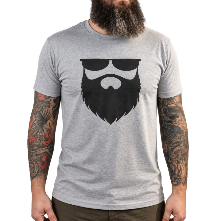 No Shave Life's OG Beard Grey T-Shirt Medium Size