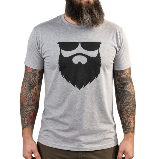 No Shave Life's OG Beard Grey T-Shirt Medium Size