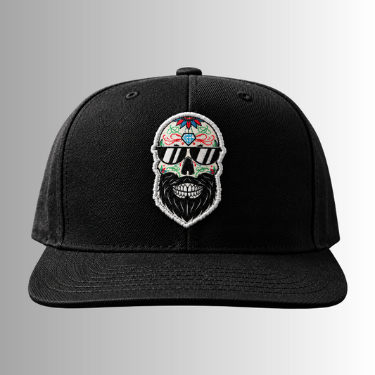 Sugar Skull "Calavera" Black Baseball Cap