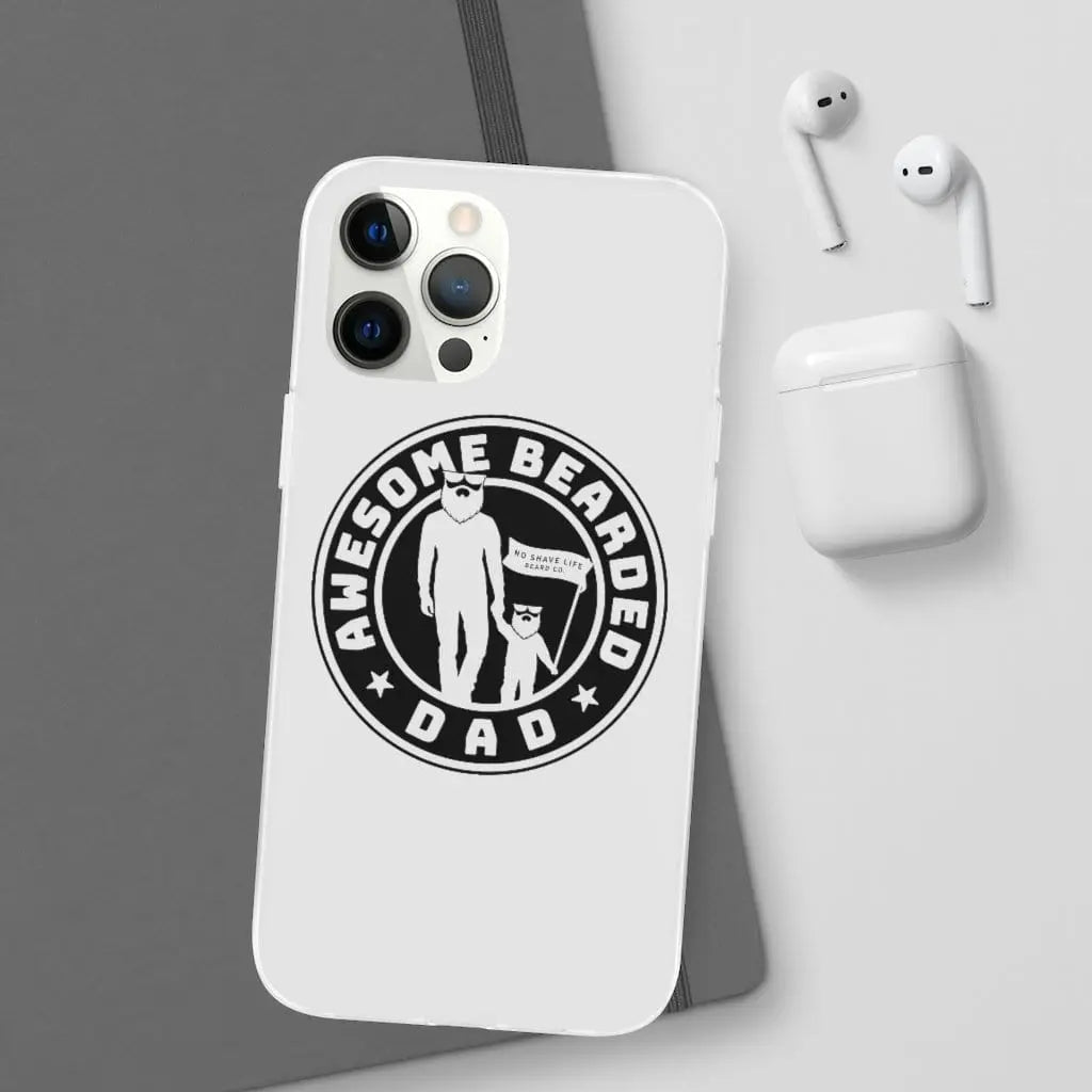 AWESOME BEARDED DAD White Durable Phone Case|Phone Case